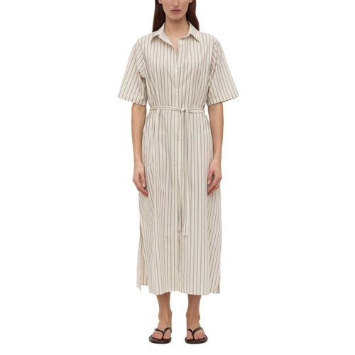 Assembly Label Ria Stripe Midi Shirt Dress Cream/Smoke
